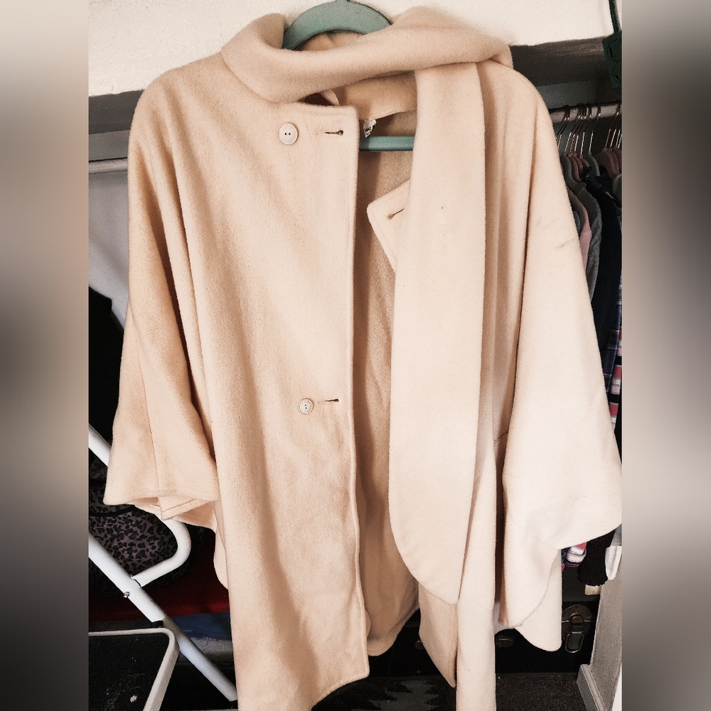 "COUNTRY PACER BY DILLARDS" WOMEN'S 70'S/80'S WINTER COAT - CREAM